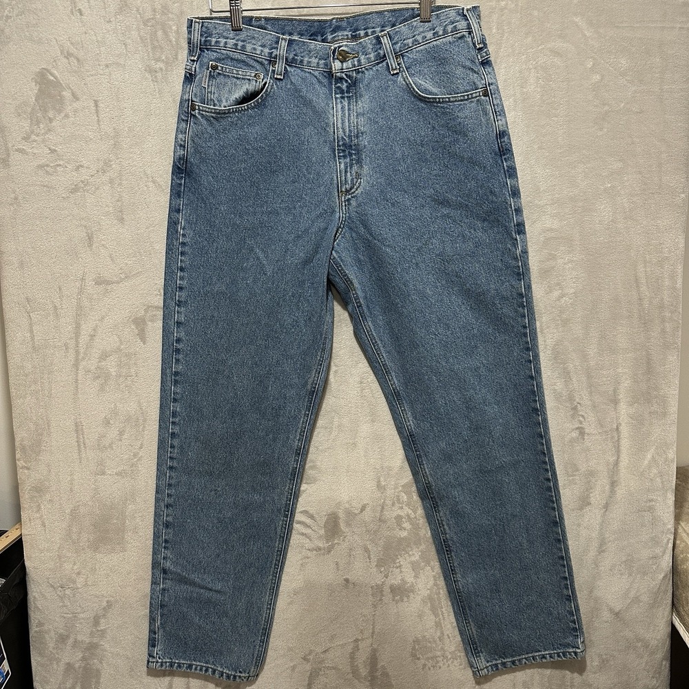 Carhartt B17 STW Relaxed Fit Jeans Men's 36 Stonewash Tapered Leg Denim Pockets